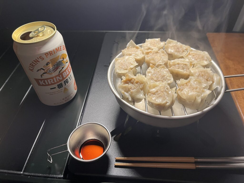 シウマイをふっくら蒸しあげた様子