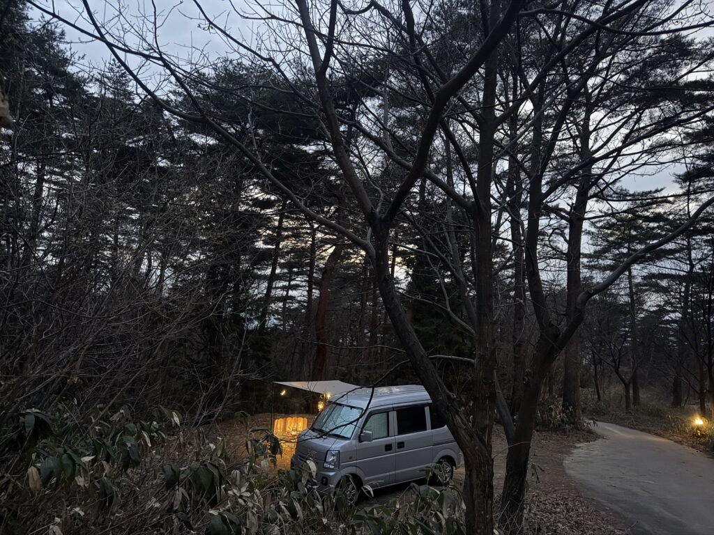 昨夜の夜に向かうときの様子が浮かぶ写真